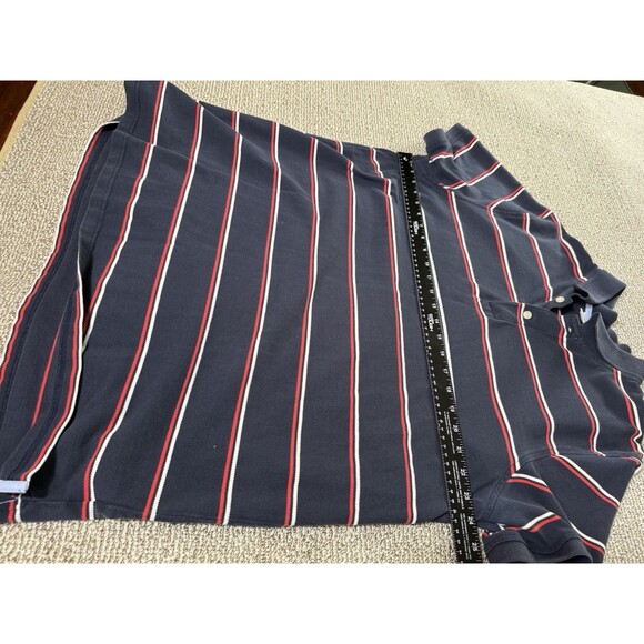 Brooks Brothers Performance Polo Men’s XXL Slim Fit Navy Stripe 100% Cotton - Picture 3 of 7